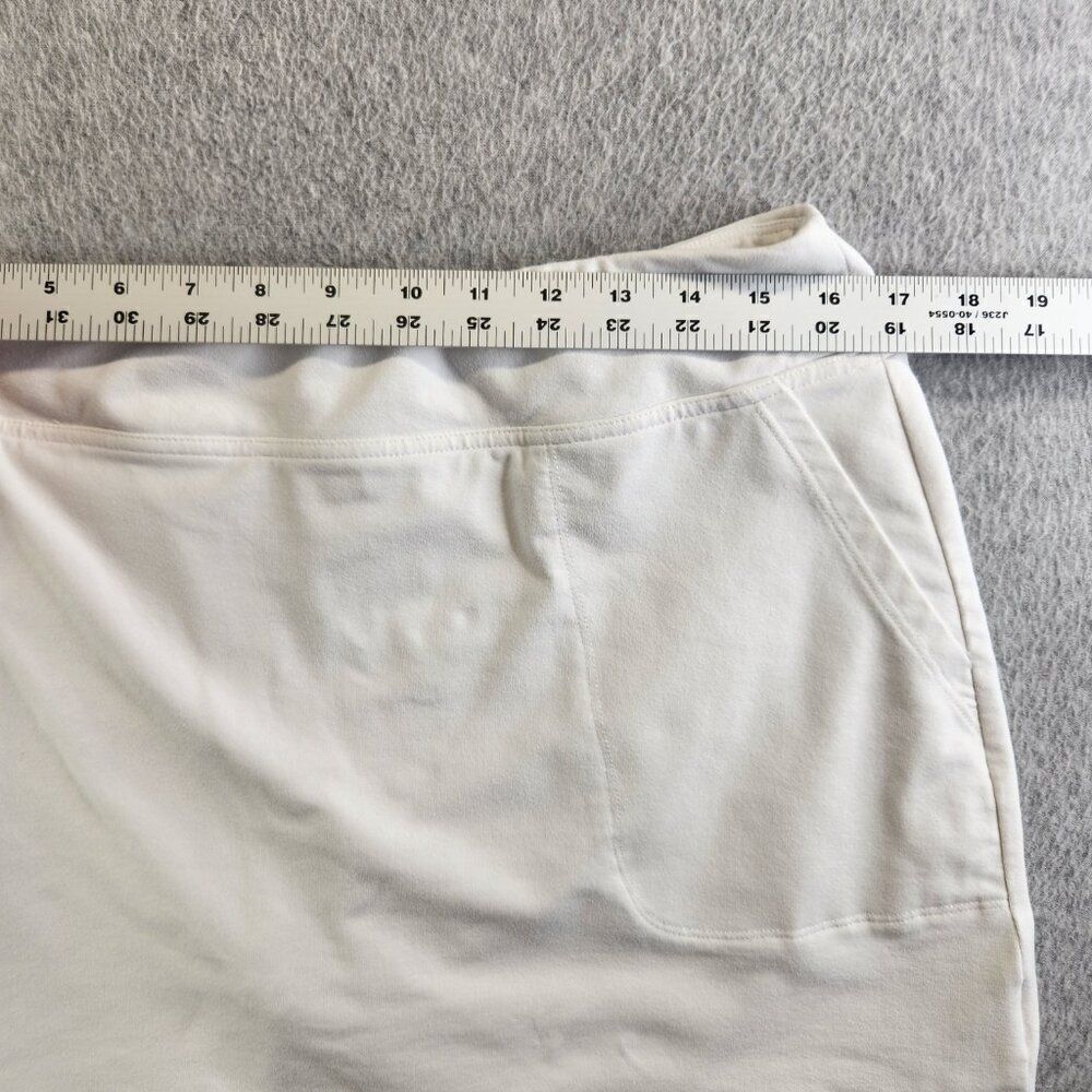 Footjoy Skort Womens L White Jersey Knit Zip Pocket Short Lined Skirt Golf FJ - Picture 9 of 13